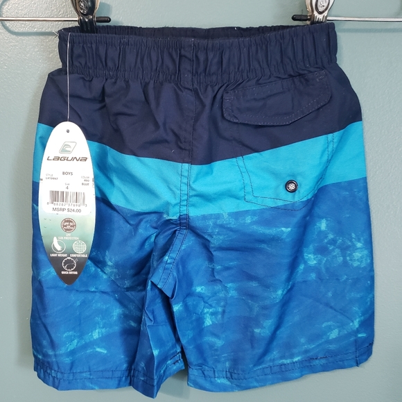 4 NWT piece 4T swimsuits set orange blue - Picture 2 of 9